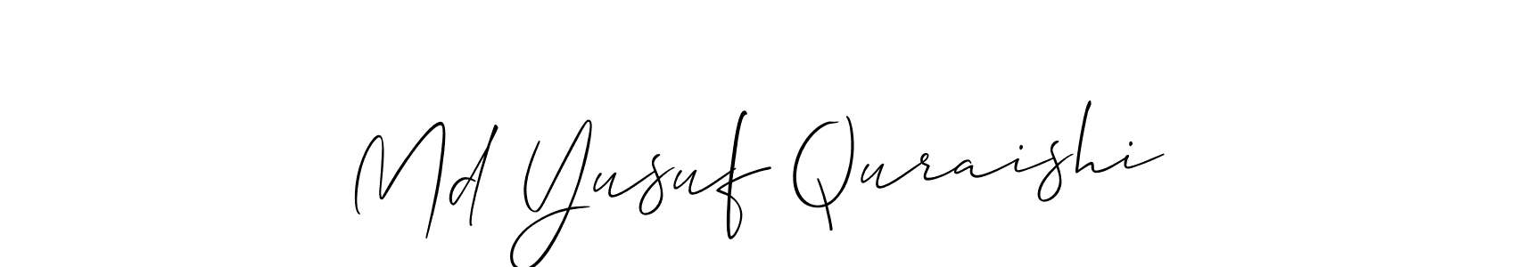 This is the best signature style for the Md Yusuf Quraishi name. Also you like these signature font (Allison_Script). Mix name signature. Md Yusuf Quraishi signature style 2 images and pictures png