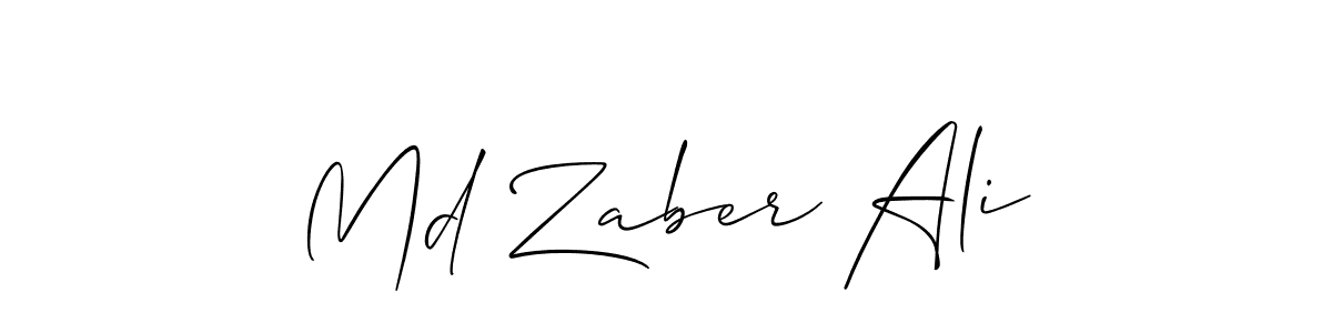 You should practise on your own different ways (Allison_Script) to write your name (Md Zaber Ali) in signature. don't let someone else do it for you. Md Zaber Ali signature style 2 images and pictures png
