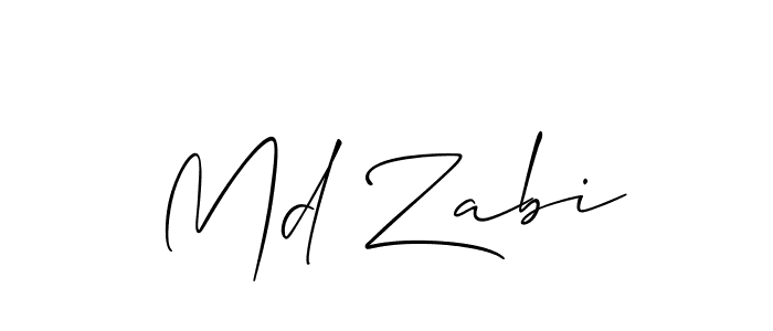 You can use this online signature creator to create a handwritten signature for the name Md Zabi. This is the best online autograph maker. Md Zabi signature style 2 images and pictures png