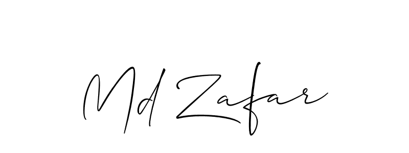 if you are searching for the best signature style for your name Md Zafar. so please give up your signature search. here we have designed multiple signature styles  using Allison_Script. Md Zafar signature style 2 images and pictures png