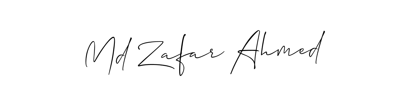 How to make Md Zafar Ahmed name signature. Use Allison_Script style for creating short signs online. This is the latest handwritten sign. Md Zafar Ahmed signature style 2 images and pictures png