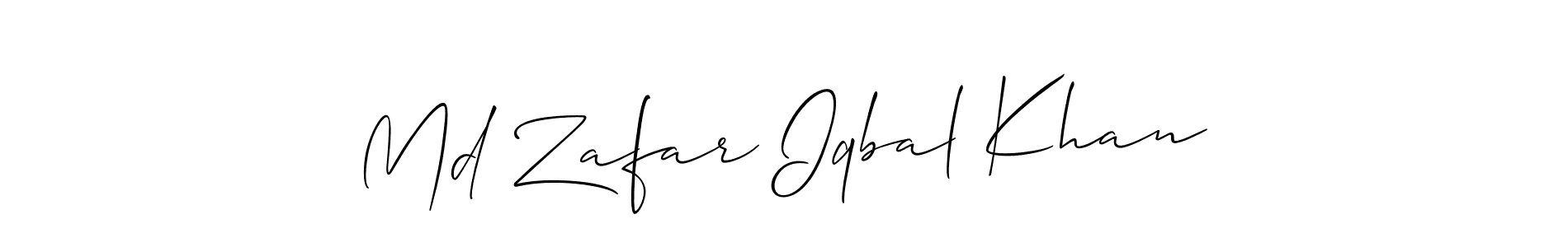 Design your own signature with our free online signature maker. With this signature software, you can create a handwritten (Allison_Script) signature for name Md Zafar Iqbal Khan. Md Zafar Iqbal Khan signature style 2 images and pictures png