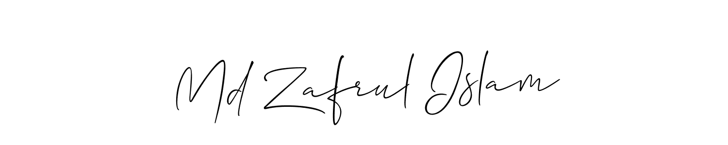 The best way (Allison_Script) to make a short signature is to pick only two or three words in your name. The name Md Zafrul Islam include a total of six letters. For converting this name. Md Zafrul Islam signature style 2 images and pictures png