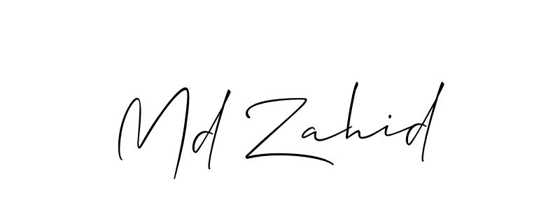 Use a signature maker to create a handwritten signature online. With this signature software, you can design (Allison_Script) your own signature for name Md Zahid. Md Zahid signature style 2 images and pictures png