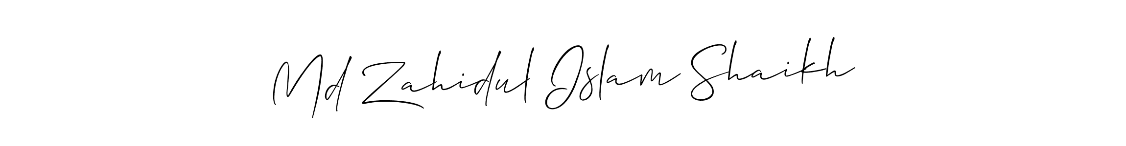 Design your own signature with our free online signature maker. With this signature software, you can create a handwritten (Allison_Script) signature for name Md Zahidul Islam Shaikh. Md Zahidul Islam Shaikh signature style 2 images and pictures png