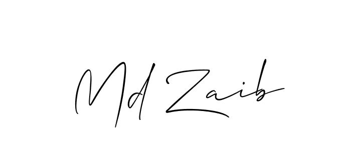 Use a signature maker to create a handwritten signature online. With this signature software, you can design (Allison_Script) your own signature for name Md Zaib. Md Zaib signature style 2 images and pictures png