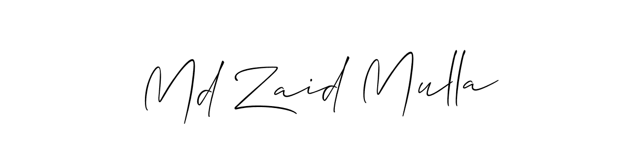 if you are searching for the best signature style for your name Md Zaid Mulla. so please give up your signature search. here we have designed multiple signature styles  using Allison_Script. Md Zaid Mulla signature style 2 images and pictures png