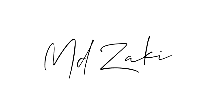 Similarly Allison_Script is the best handwritten signature design. Signature creator online .You can use it as an online autograph creator for name Md Zaki. Md Zaki signature style 2 images and pictures png