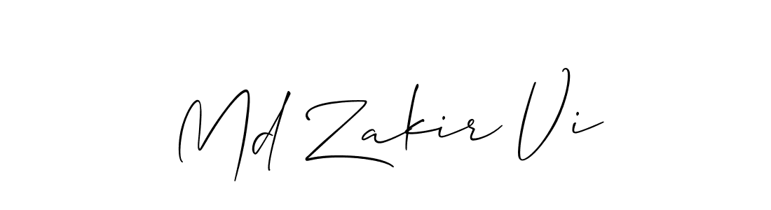 Also You can easily find your signature by using the search form. We will create Md Zakir Vi name handwritten signature images for you free of cost using Allison_Script sign style. Md Zakir Vi signature style 2 images and pictures png