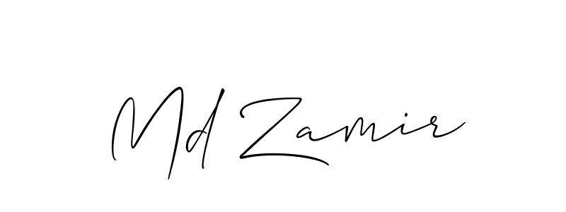 Md Zamir stylish signature style. Best Handwritten Sign (Allison_Script) for my name. Handwritten Signature Collection Ideas for my name Md Zamir. Md Zamir signature style 2 images and pictures png