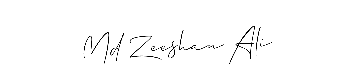 It looks lik you need a new signature style for name Md Zeeshan Ali. Design unique handwritten (Allison_Script) signature with our free signature maker in just a few clicks. Md Zeeshan Ali signature style 2 images and pictures png