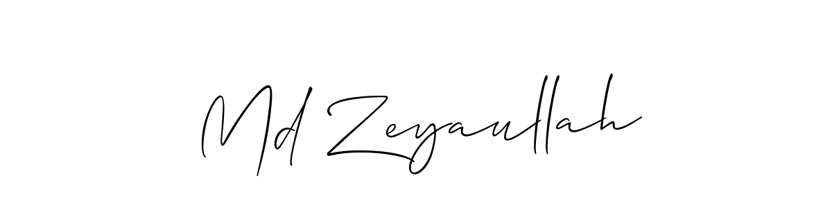 Also we have Md Zeyaullah name is the best signature style. Create professional handwritten signature collection using Allison_Script autograph style. Md Zeyaullah signature style 2 images and pictures png