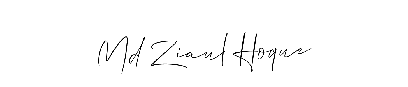 How to Draw Md Ziaul Hoque signature style? Allison_Script is a latest design signature styles for name Md Ziaul Hoque. Md Ziaul Hoque signature style 2 images and pictures png