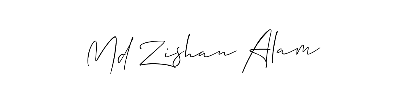 Use a signature maker to create a handwritten signature online. With this signature software, you can design (Allison_Script) your own signature for name Md Zishan Alam. Md Zishan Alam signature style 2 images and pictures png