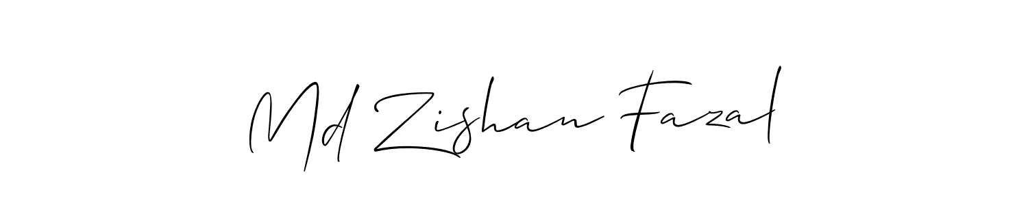 Make a beautiful signature design for name Md Zishan Fazal. With this signature (Allison_Script) style, you can create a handwritten signature for free. Md Zishan Fazal signature style 2 images and pictures png