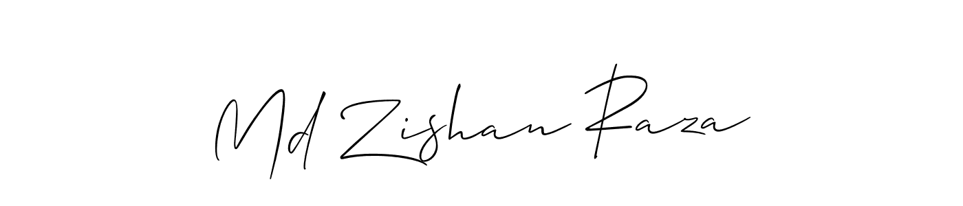 Use a signature maker to create a handwritten signature online. With this signature software, you can design (Allison_Script) your own signature for name Md Zishan Raza. Md Zishan Raza signature style 2 images and pictures png
