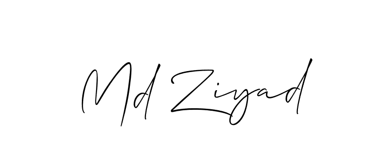 Allison_Script is a professional signature style that is perfect for those who want to add a touch of class to their signature. It is also a great choice for those who want to make their signature more unique. Get Md Ziyad name to fancy signature for free. Md Ziyad signature style 2 images and pictures png