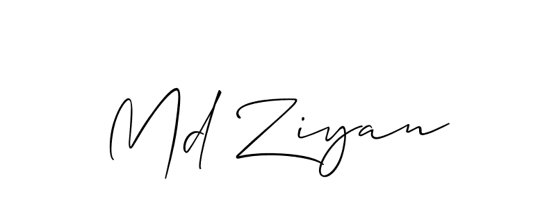 Also You can easily find your signature by using the search form. We will create Md Ziyan name handwritten signature images for you free of cost using Allison_Script sign style. Md Ziyan signature style 2 images and pictures png