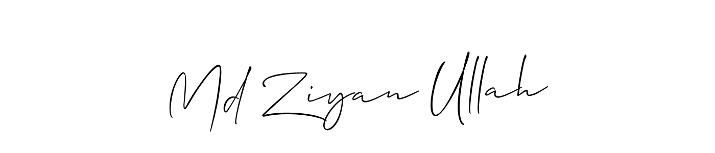 if you are searching for the best signature style for your name Md Ziyan Ullah. so please give up your signature search. here we have designed multiple signature styles  using Allison_Script. Md Ziyan Ullah signature style 2 images and pictures png