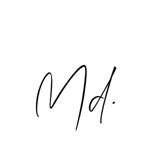 if you are searching for the best signature style for your name Md.. so please give up your signature search. here we have designed multiple signature styles  using Allison_Script. Md. signature style 2 images and pictures png