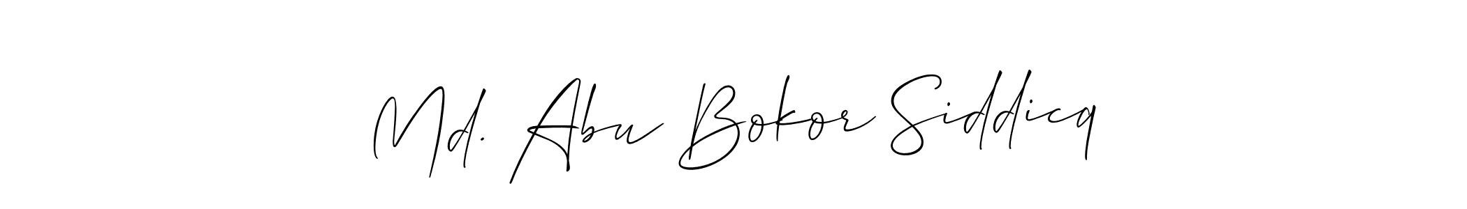 Similarly Allison_Script is the best handwritten signature design. Signature creator online .You can use it as an online autograph creator for name Md. Abu Bokor Siddicq. Md. Abu Bokor Siddicq signature style 2 images and pictures png