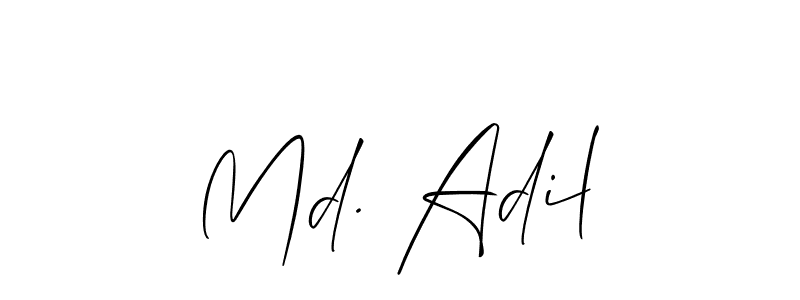 How to Draw Md. Adil signature style? Allison_Script is a latest design signature styles for name Md. Adil. Md. Adil signature style 2 images and pictures png