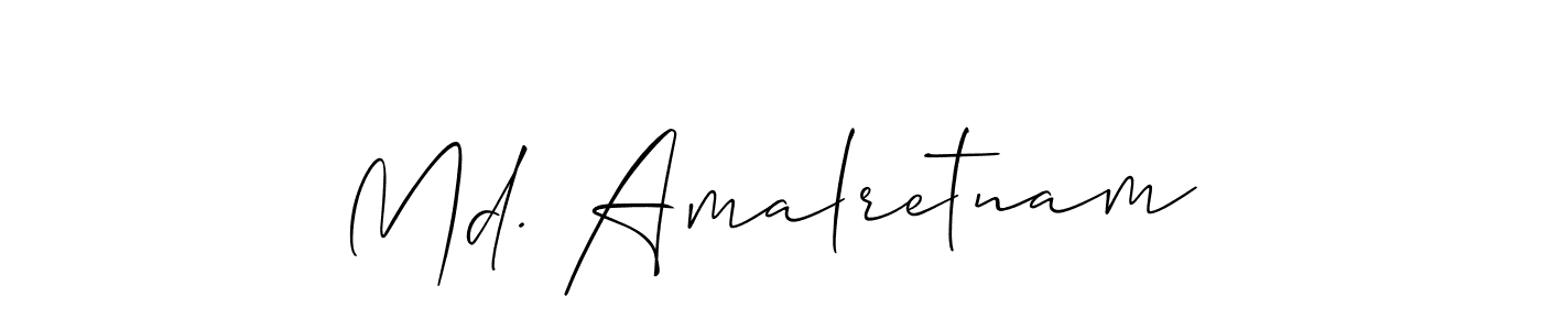 How to Draw Md. Amalretnam signature style? Allison_Script is a latest design signature styles for name Md. Amalretnam. Md. Amalretnam signature style 2 images and pictures png