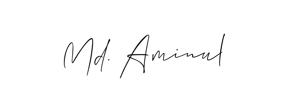 Make a short Md. Aminul signature style. Manage your documents anywhere anytime using Allison_Script. Create and add eSignatures, submit forms, share and send files easily. Md. Aminul signature style 2 images and pictures png