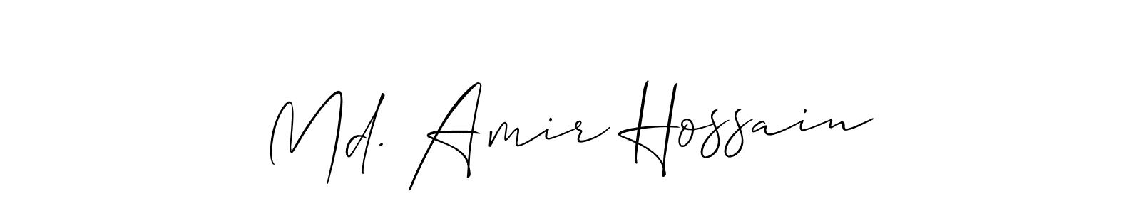 How to Draw Md. Amir Hossain signature style? Allison_Script is a latest design signature styles for name Md. Amir Hossain. Md. Amir Hossain signature style 2 images and pictures png