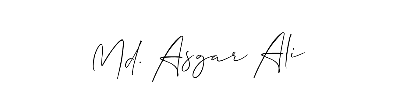 Also we have Md. Asgar Ali name is the best signature style. Create professional handwritten signature collection using Allison_Script autograph style. Md. Asgar Ali signature style 2 images and pictures png