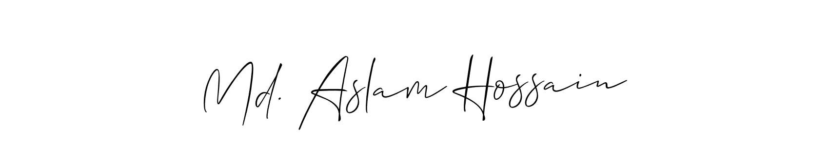 It looks lik you need a new signature style for name Md. Aslam Hossain. Design unique handwritten (Allison_Script) signature with our free signature maker in just a few clicks. Md. Aslam Hossain signature style 2 images and pictures png