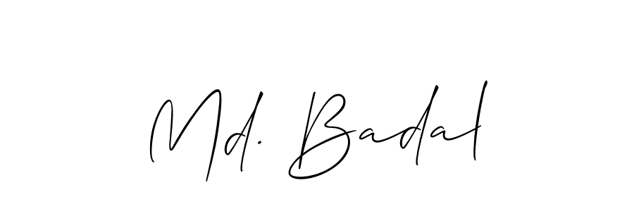 It looks lik you need a new signature style for name Md. Badal. Design unique handwritten (Allison_Script) signature with our free signature maker in just a few clicks. Md. Badal signature style 2 images and pictures png