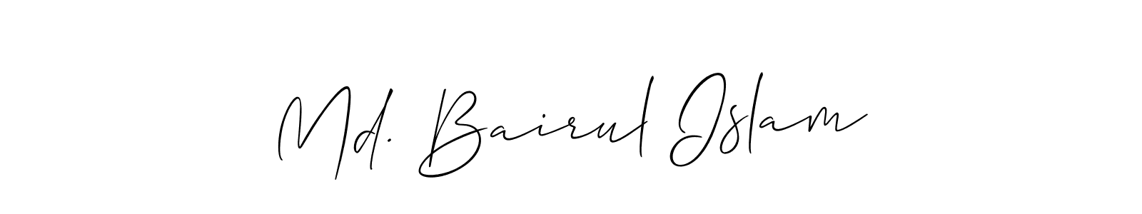 You should practise on your own different ways (Allison_Script) to write your name (Md. Bairul Islam) in signature. don't let someone else do it for you. Md. Bairul Islam signature style 2 images and pictures png