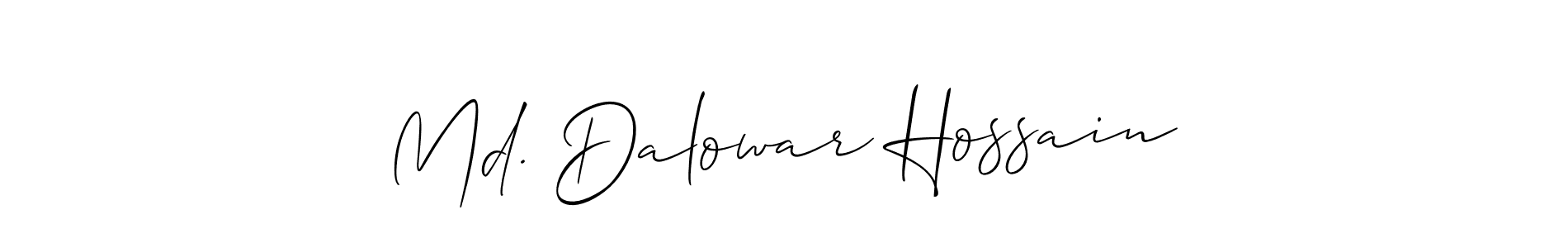 How to Draw Md. Dalowar Hossain signature style? Allison_Script is a latest design signature styles for name Md. Dalowar Hossain. Md. Dalowar Hossain signature style 2 images and pictures png