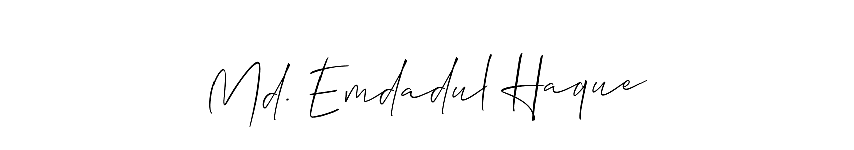 How to Draw Md. Emdadul Haque signature style? Allison_Script is a latest design signature styles for name Md. Emdadul Haque. Md. Emdadul Haque signature style 2 images and pictures png