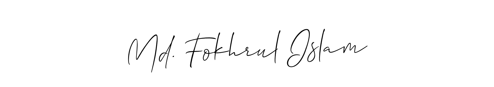 How to make Md. Fokhrul Islam signature? Allison_Script is a professional autograph style. Create handwritten signature for Md. Fokhrul Islam name. Md. Fokhrul Islam signature style 2 images and pictures png