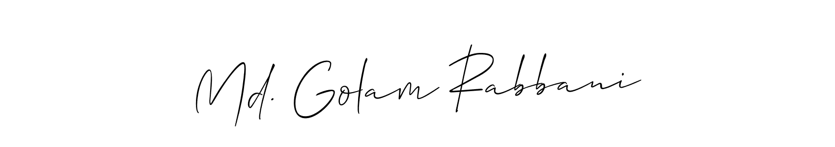 How to make Md. Golam Rabbani name signature. Use Allison_Script style for creating short signs online. This is the latest handwritten sign. Md. Golam Rabbani signature style 2 images and pictures png