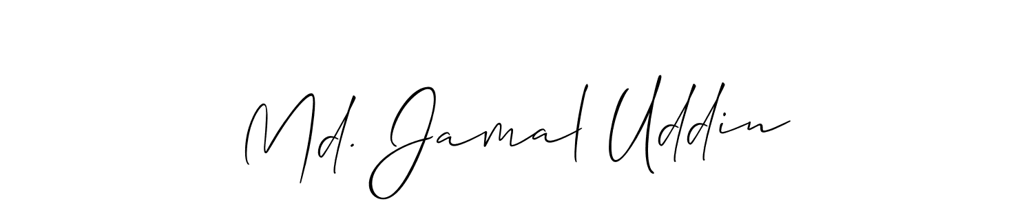 Use a signature maker to create a handwritten signature online. With this signature software, you can design (Allison_Script) your own signature for name Md. Jamal Uddin. Md. Jamal Uddin signature style 2 images and pictures png