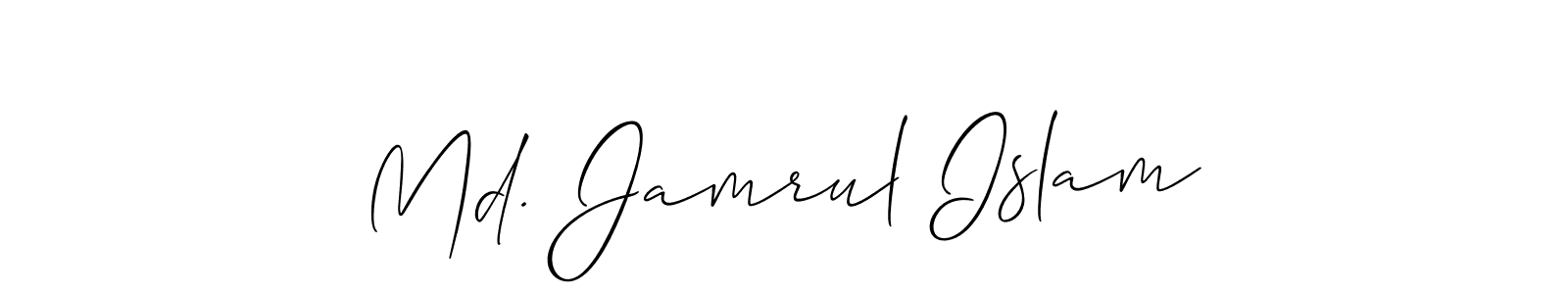 Use a signature maker to create a handwritten signature online. With this signature software, you can design (Allison_Script) your own signature for name Md. Jamrul Islam. Md. Jamrul Islam signature style 2 images and pictures png