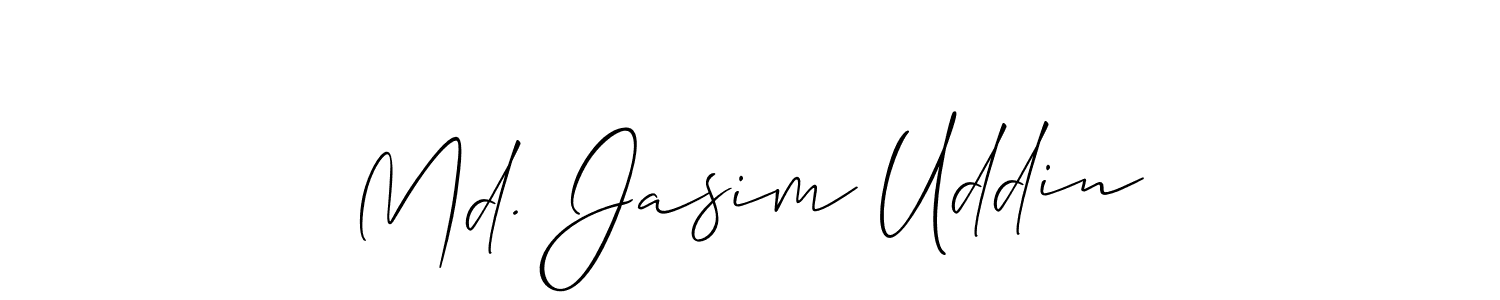 How to make Md. Jasim Uddin name signature. Use Allison_Script style for creating short signs online. This is the latest handwritten sign. Md. Jasim Uddin signature style 2 images and pictures png