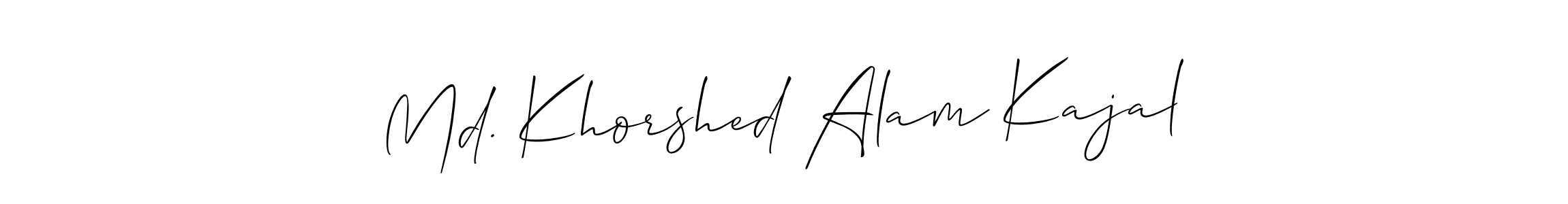 Allison_Script is a professional signature style that is perfect for those who want to add a touch of class to their signature. It is also a great choice for those who want to make their signature more unique. Get Md. Khorshed Alam Kajal name to fancy signature for free. Md. Khorshed Alam Kajal signature style 2 images and pictures png