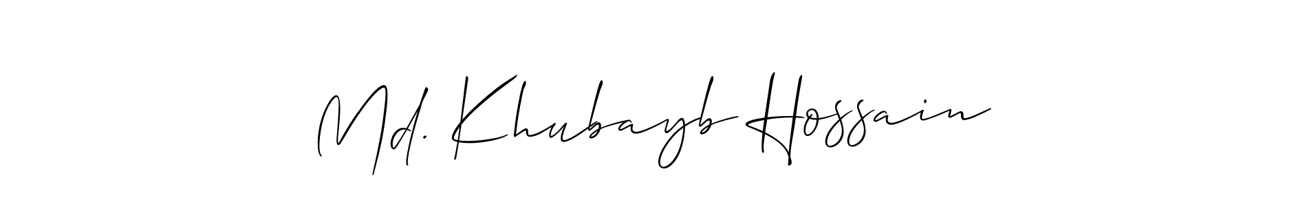 How to make Md. Khubayb Hossain name signature. Use Allison_Script style for creating short signs online. This is the latest handwritten sign. Md. Khubayb Hossain signature style 2 images and pictures png