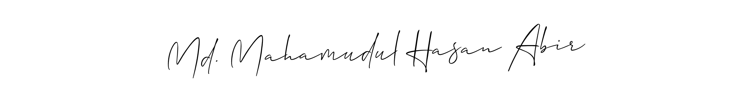 Md. Mahamudul Hasan Abir stylish signature style. Best Handwritten Sign (Allison_Script) for my name. Handwritten Signature Collection Ideas for my name Md. Mahamudul Hasan Abir. Md. Mahamudul Hasan Abir signature style 2 images and pictures png