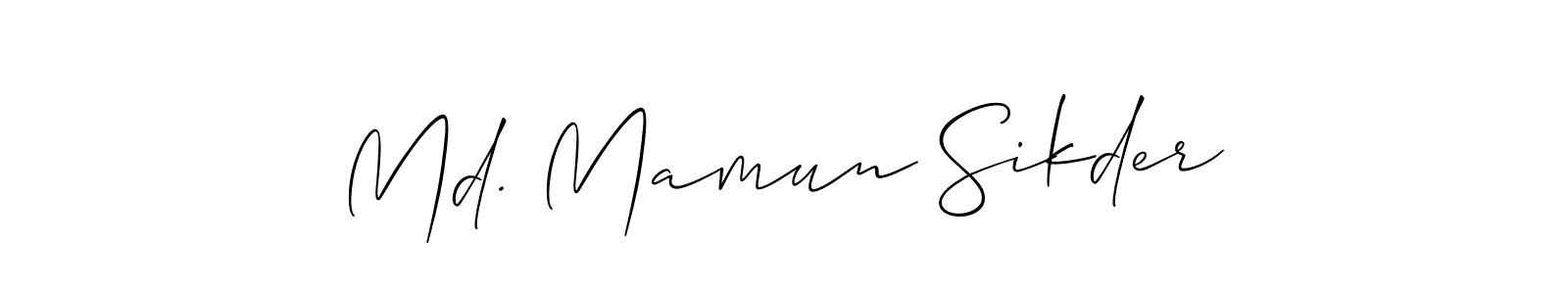 Make a short Md. Mamun Sikder signature style. Manage your documents anywhere anytime using Allison_Script. Create and add eSignatures, submit forms, share and send files easily. Md. Mamun Sikder signature style 2 images and pictures png