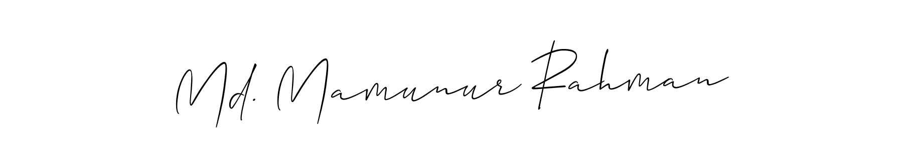 Make a short Md. Mamunur Rahman signature style. Manage your documents anywhere anytime using Allison_Script. Create and add eSignatures, submit forms, share and send files easily. Md. Mamunur Rahman signature style 2 images and pictures png