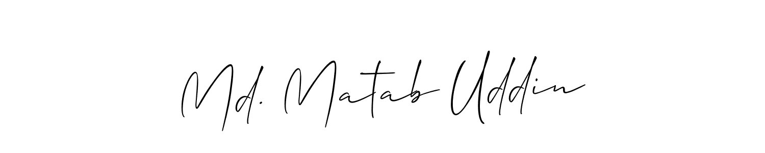 Also You can easily find your signature by using the search form. We will create Md. Matab Uddin name handwritten signature images for you free of cost using Allison_Script sign style. Md. Matab Uddin signature style 2 images and pictures png