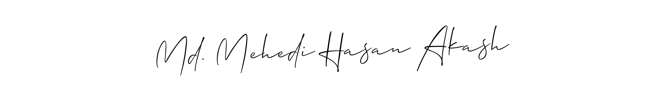 Design your own signature with our free online signature maker. With this signature software, you can create a handwritten (Allison_Script) signature for name Md. Mehedi Hasan Akash. Md. Mehedi Hasan Akash signature style 2 images and pictures png