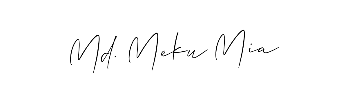 It looks lik you need a new signature style for name Md. Meku Mia. Design unique handwritten (Allison_Script) signature with our free signature maker in just a few clicks. Md. Meku Mia signature style 2 images and pictures png