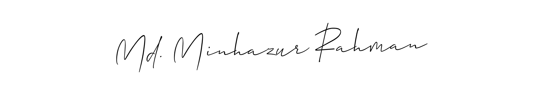 if you are searching for the best signature style for your name Md. Minhazur Rahman. so please give up your signature search. here we have designed multiple signature styles  using Allison_Script. Md. Minhazur Rahman signature style 2 images and pictures png