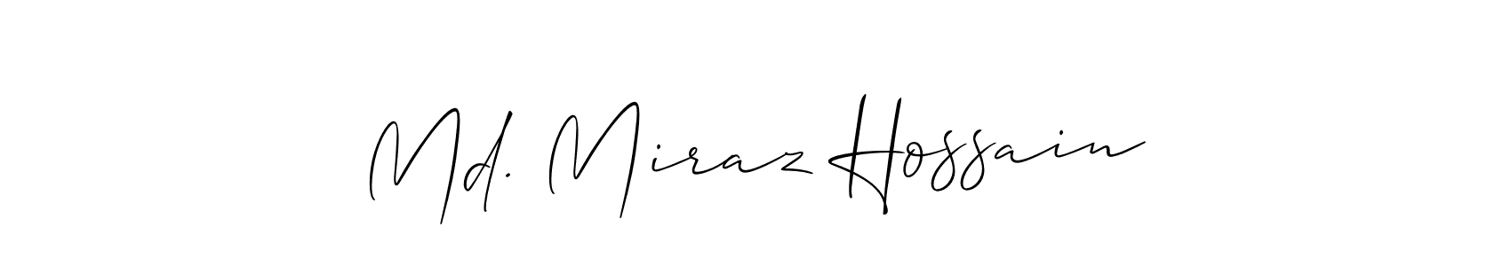 Use a signature maker to create a handwritten signature online. With this signature software, you can design (Allison_Script) your own signature for name Md. Miraz Hossain. Md. Miraz Hossain signature style 2 images and pictures png